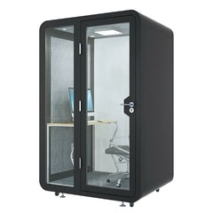 Modern Black Soundproof Phone Booth