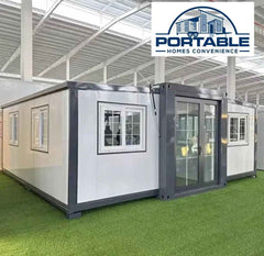 White Colour Prefabricated Expandable Container House With Aluminium Door