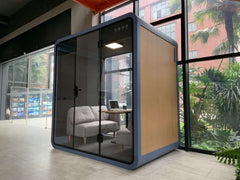 Our Model L: Black & Brown Exterior Office Booth