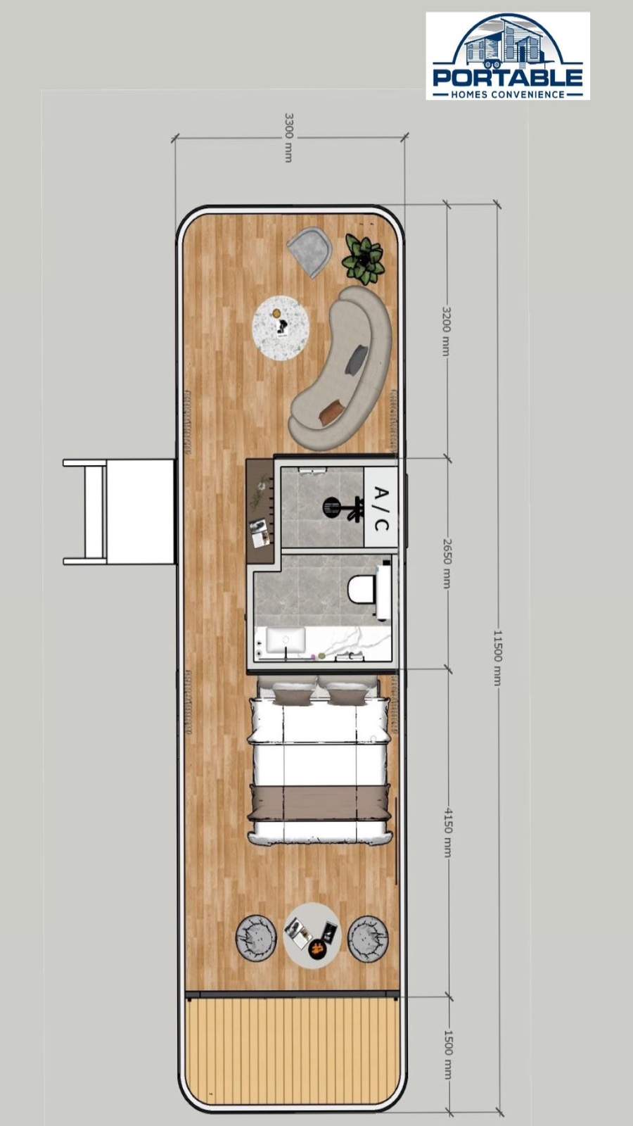 20FT One-Bedroom Unit with Intelligent Features and Modern Amenities SPACE CAPSULE